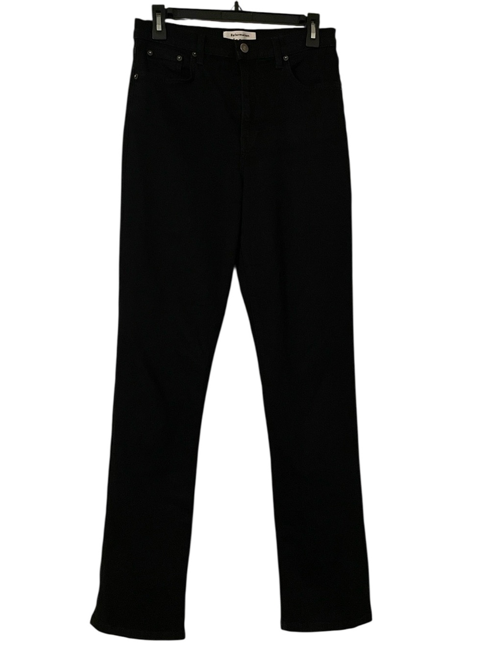 Reformation Women’s Black Audrey High Rise Straight Leg Soft Jeans Size 28